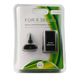 EUR € 9.19   Batterie USB Rechargeable pour Xbox 360 Slim   Noire