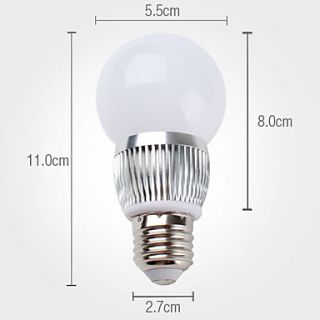 EUR € 7.17   E27 3v 270 300lm 6000 6500K naturvit ledde bollen lampa