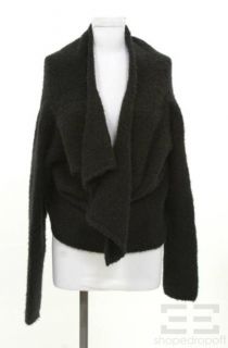 Donna Karan Black Cashmere Oversized Collar Sweater Size P S