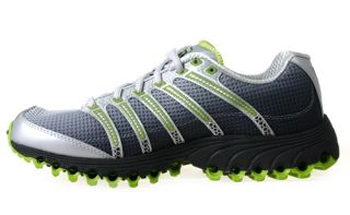 Kswiss Mens Running Shoes Tubes Run 100 Black Fade Bright Green