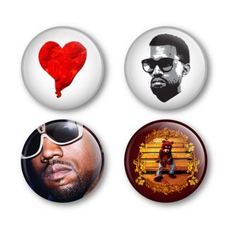 Kanye West Badges Buttons Pins Shirts Tickets Albums