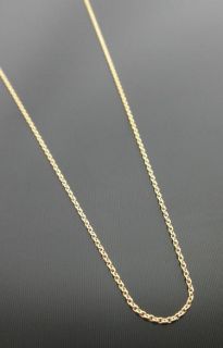 Kool Jewelry 14 Karat Yellow Gold Filled 1 mm Rolo Chain Necklace 24