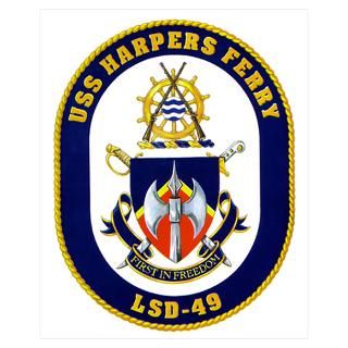 Wall Art  Posters  USS Harpers Ferry LSD 49 Navy
