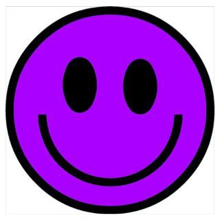 Wall Art  Posters  Classic Purple Smiley Face