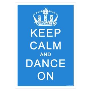 Wall Art  Posters  Keep Calm and Dance On (Blue