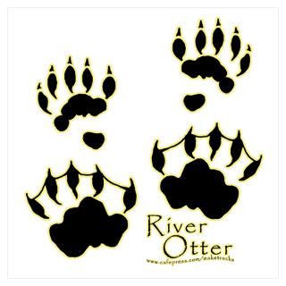 Wall Art  Posters  River Otter Tracks Poster