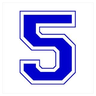 Varsity Font Number 5 Blue for $9.00