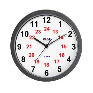 wall clock 24 hour large numeral