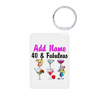 40 Gifts  40 Home Decor  PERSONALIZED 40 YR OLD Keychains