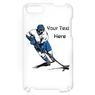 Blue Gifts  Blue iPod touch cases  Icy Hockey. With Your Text