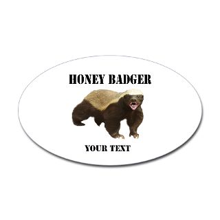 Animal Gifts  Animal Bumper Stickers  Honey Badger Customized