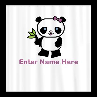 Animal Gifts  Animal Bathroom  Personalized Panda Shower Curtain