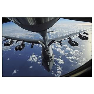 Posters  A KC 135 Stratotanker aircraft refuels a B 52 Stra Poster