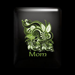 Family Gifts  Family IPad Cases  Mom, Green Swirl Design. iPad