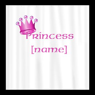 Baby Gifts  Baby Bathroom  Personlized Princess Shower Curtain