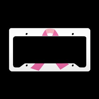 Pink Ribbon License Plate Covers  Pink Ribbon Front License Plate