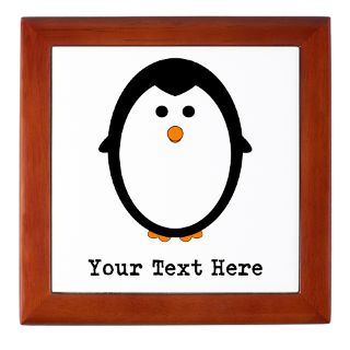 Baby Gifts  Baby Home Decor  Personalized Penguin Keepsake Box
