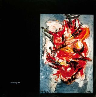 1962 Print Red Nude Karel Appel Portrait Abstract Expressionism Modern