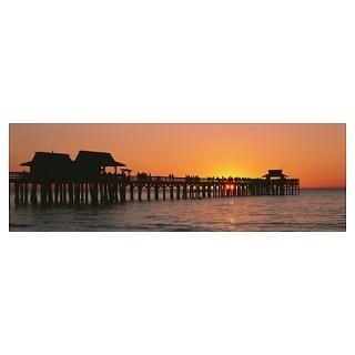 Wall Art  Posters  Sunset Naples Pier Gulf of