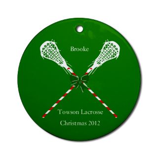 Girls Lacrosse Personalized Christmas Ornament by treetrinkets