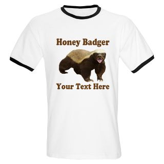 Animal Gifts  Animal T shirts  Honey Badger Custom T