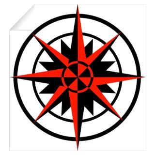 Wall Art  Wall Decals  Compass Rose Wall Decal