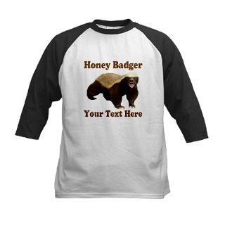 Animal Gifts  Animal Kids Baseball Jerseys  Honey Badger Custom