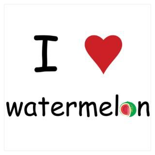 Wall Art  Posters  I love watermelon Poster