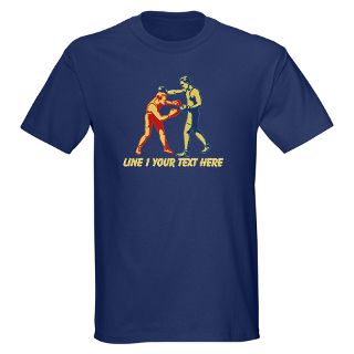 Box Gifts  Box T shirts  CUSTOM TEXT Retro Men Boxing T Shirt