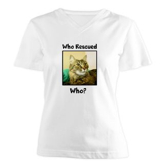Cat Gifts  Cat T shirts  Who Rescued Who? Shirt