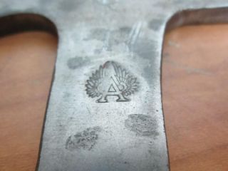 Two Unique Vintage Hatchet Heads One Has An A with Wings Logo