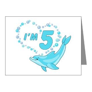 Dolphin Heart 5th Birthday Invitations (10 pk)