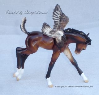horse model that i customized using kathleen moody resin foal wings