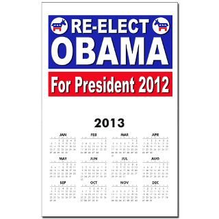  12 Home Office  Re Elect President Obama 2013 Calendar Print