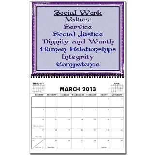 12 month Social Work Calendar 2013 Wall Calendar by keepwalking