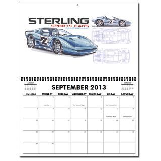 Sports Cars Oversized 2013 Wall Calendar by sterlingkitcar