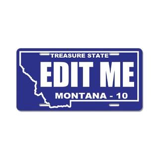 2010 Blue and white Montana outline custom plate for $19.50