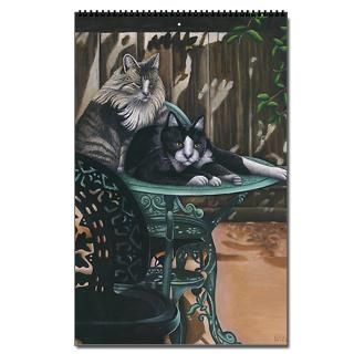 Home Office  17x11 2009 Wall Calendar #5 with 13 Cat Paintings
