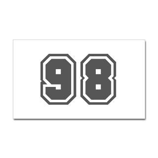 98 Bumper Stickers  Number 98 Rectangle Sticker