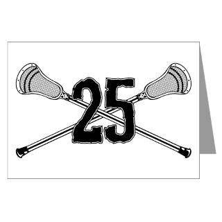 25 Gifts  25 Greeting Cards  Lacrosse Number 25 Greeting Card