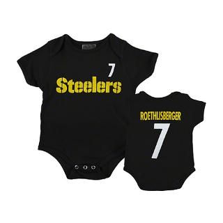 Black Pittsburgh Steelers Infant Reebok Name and Number Creeper