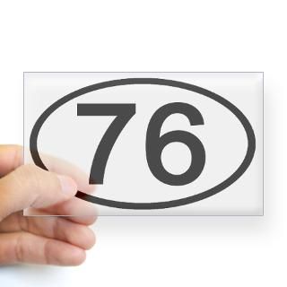 Number 76 Oval Rectangle Decal for $4.25