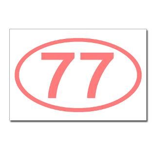 77 Gifts  77 Postcards  Number 77 Oval Postcards (Package of 8)