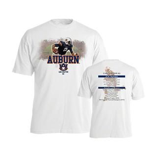 Cam Newton #2 Level FX Player Image Auburn Tigers White T Shirt by