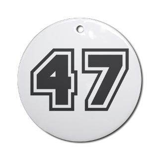 47 Gifts  47 Home Decor  Number 47 Ornament (Round)