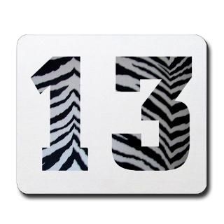 LUCKY NUMBER 13 ZEBRA Mousepad for $13.00