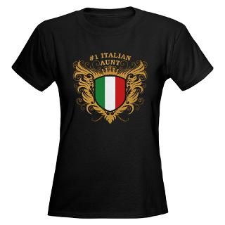  Number One Italian Aunt Womens Dark T Shirt