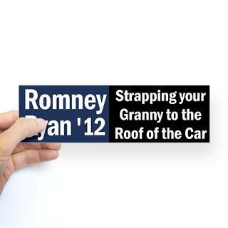 Granny Sticker (Bumper)  Romney Ryan Bumper Stickers 4 the Rich