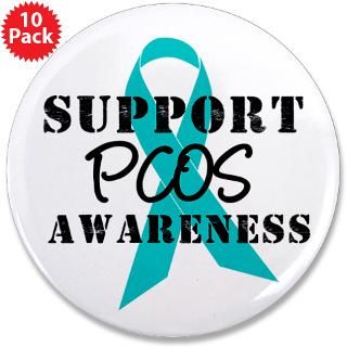 Support PCOS Awareness 3.5 Button (10 pack)  Support PCOS