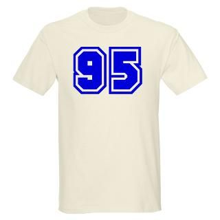 Varsity Uniform Number 95 (Blue) Ash Grey T Shirt T Shirt by